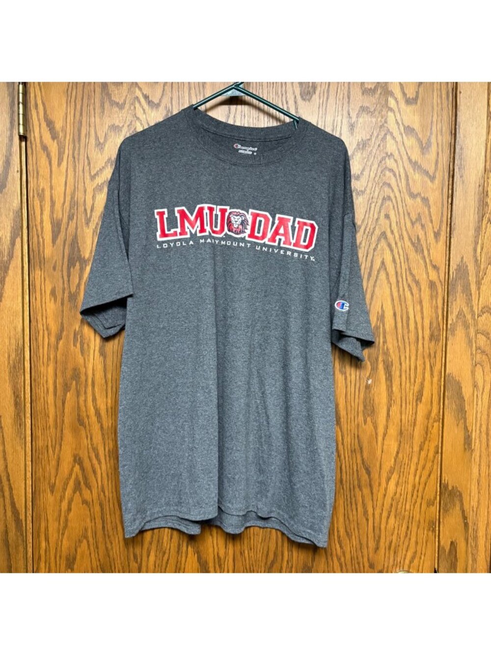 LMU Dad Loyola Marymount University Lions T Shirt Size XL Gray Champion Tee